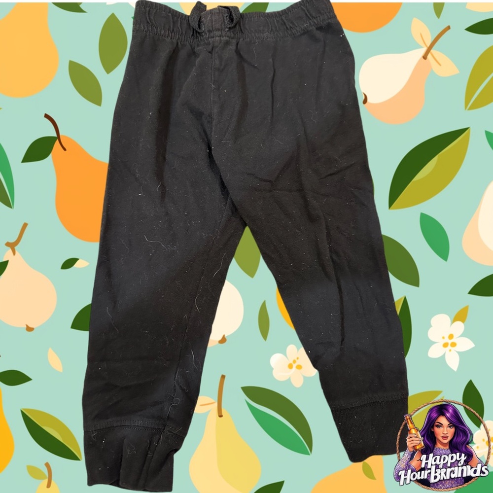 Geranimals Kids Black Joggers Size 2T Pre Owned